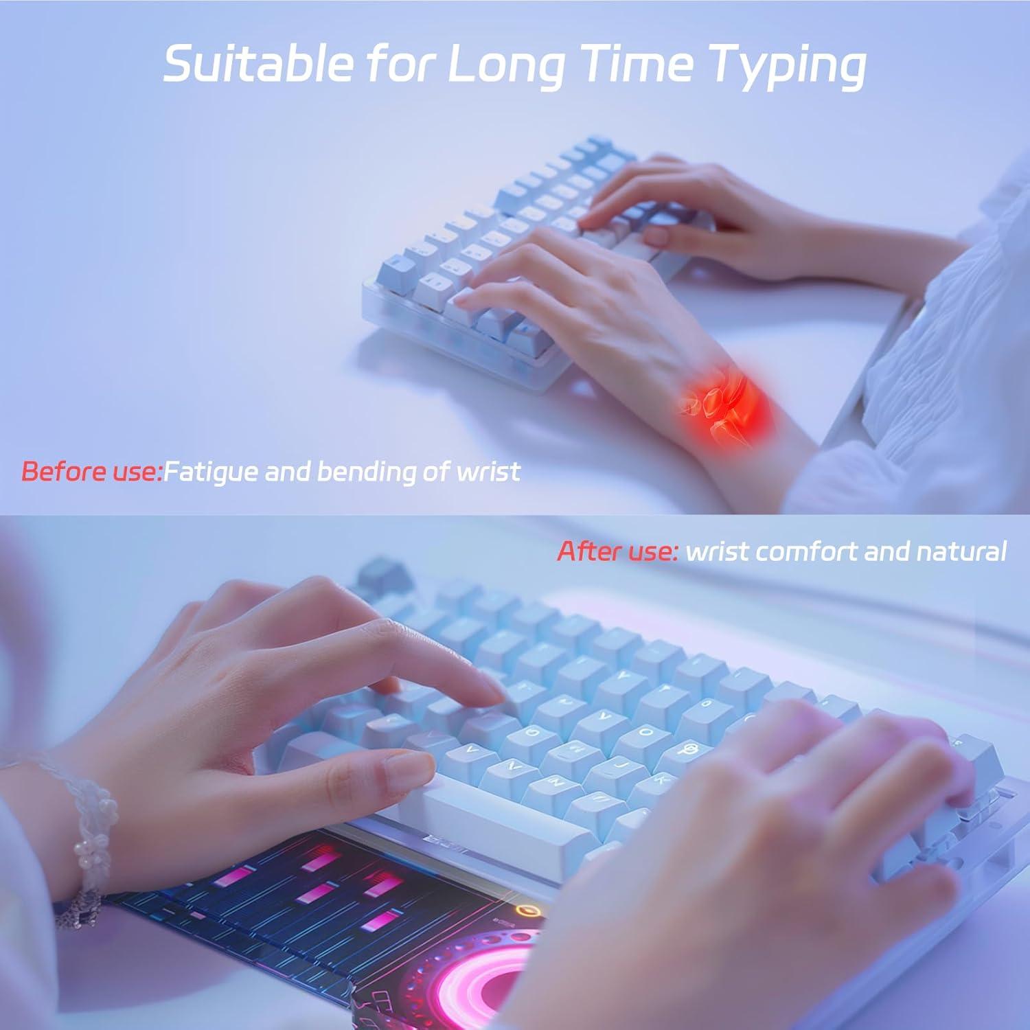 Almohadilla Ergonómica para Muñeca Teclado ATTACK SHARK 33x8 cm