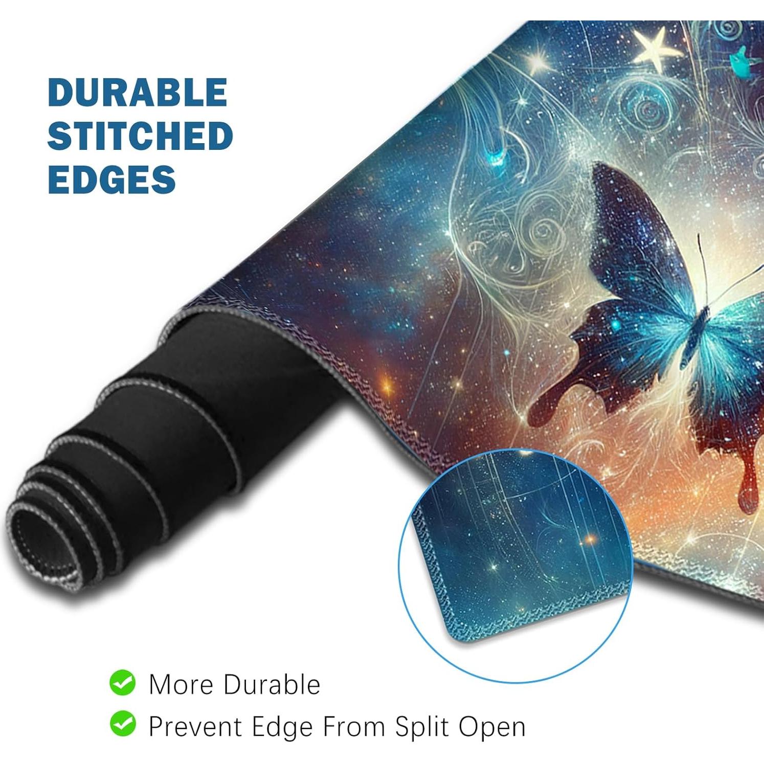 ToLuLu Set Alfombrilla de Ratón Ergonómica 4 en 1 Mariposa