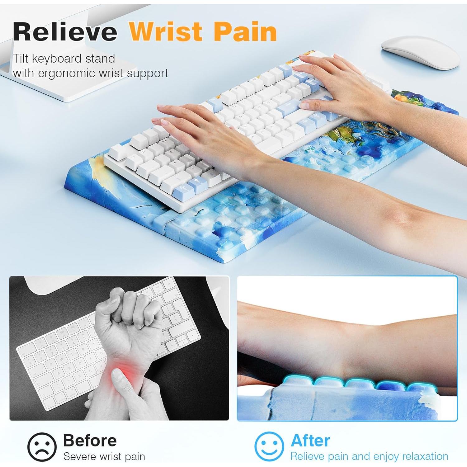 Soporte Ergonómico para Muñeca Teclado Ospelelf Girasol