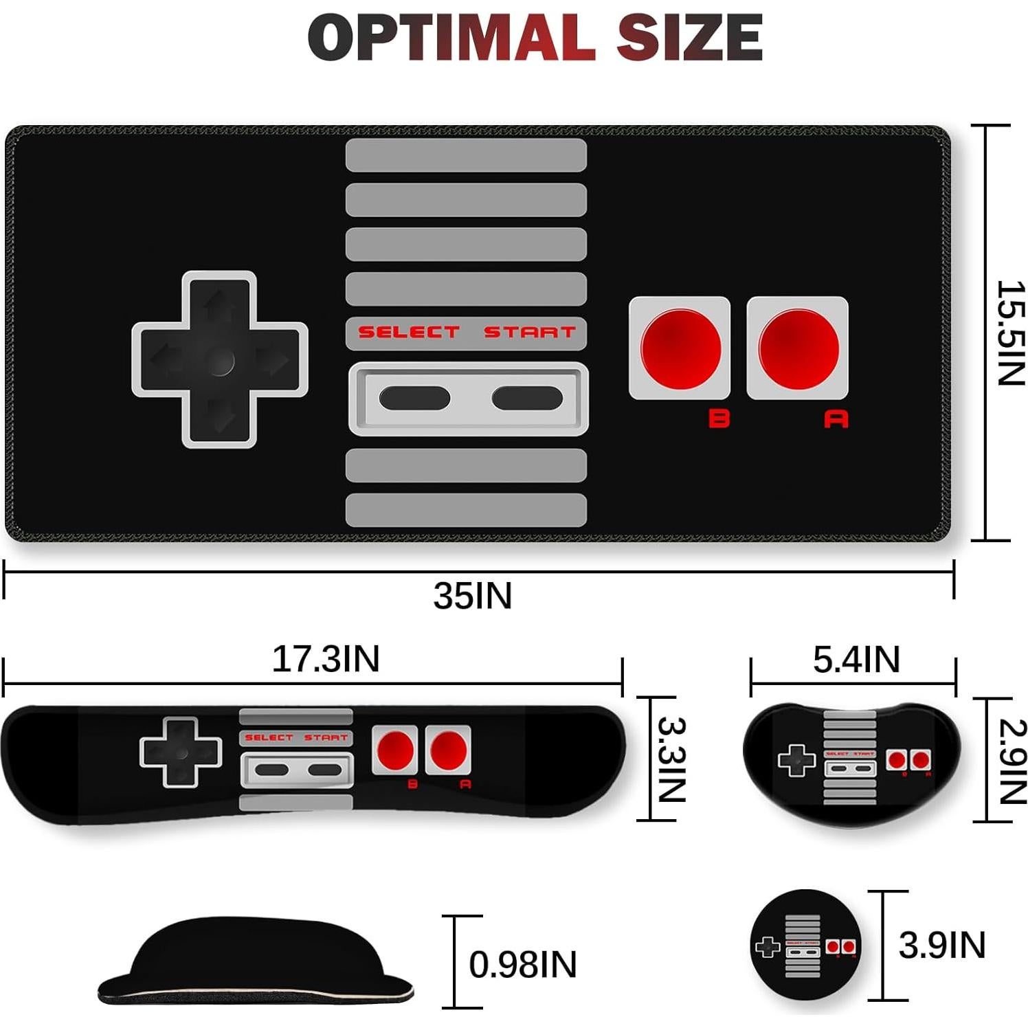 Alfombrilla de Juego Ergonomica ArtSo 4-en-1 Negra