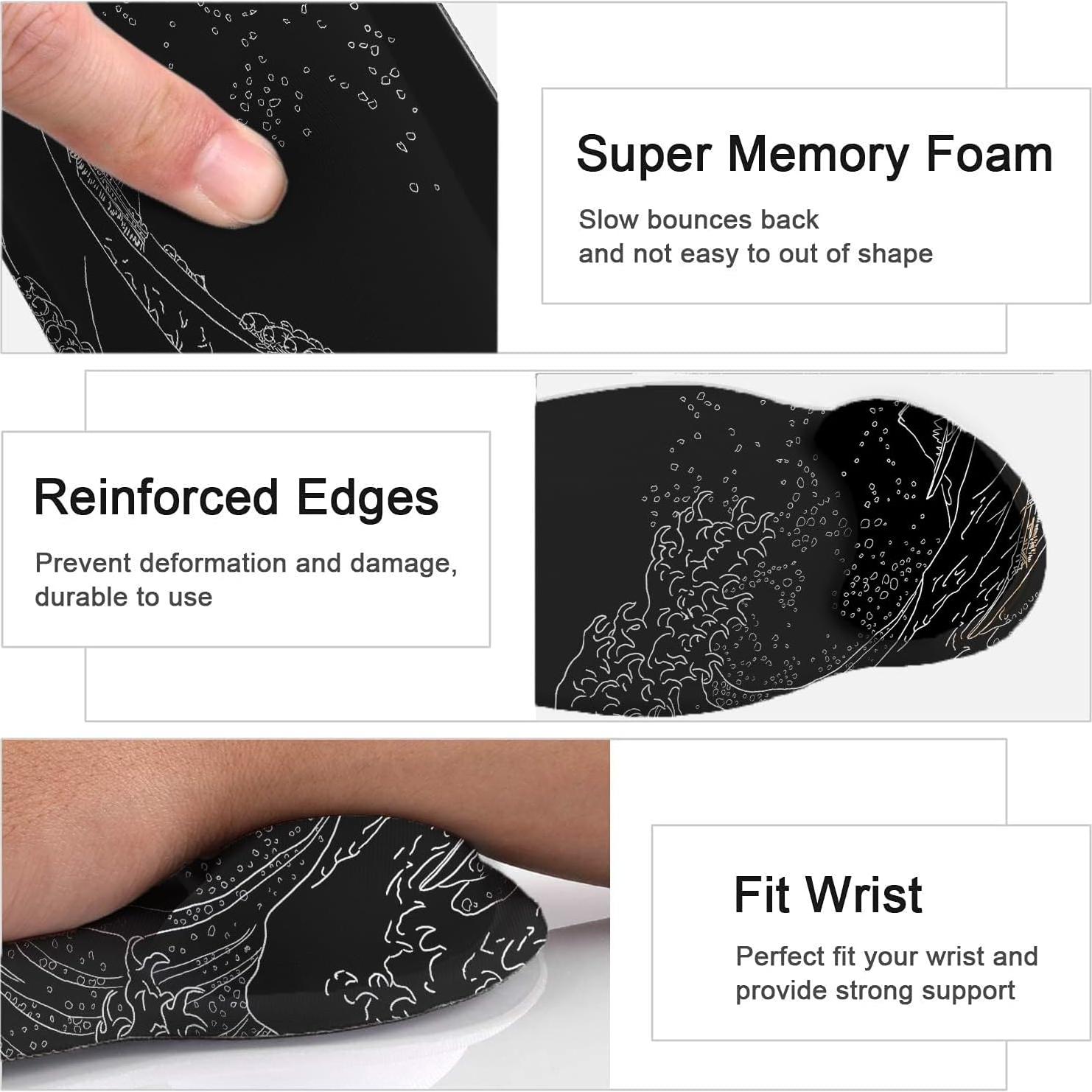 Alfombrilla de escritorio LATEEFAH XXL con reposamuñecas