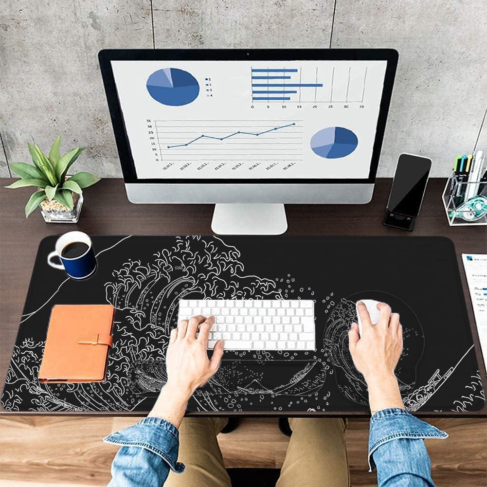 Alfombrilla de escritorio LATEEFAH XXL con reposamuñecas