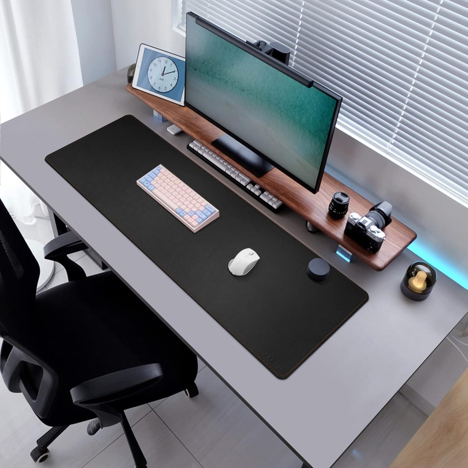 Alfombrilla de Escritorio MAIDERN 120x40cm Corcho y Cuero