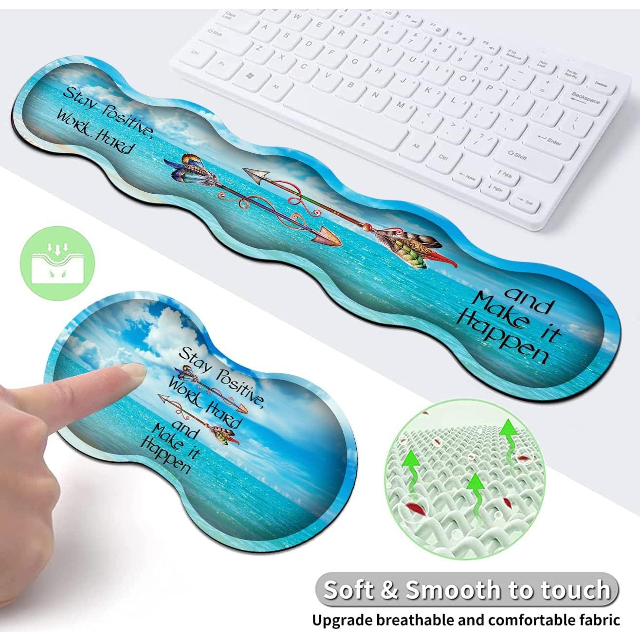 Reposamuñecas Ergonómico JVGFYNKL + Alfombrilla XXL