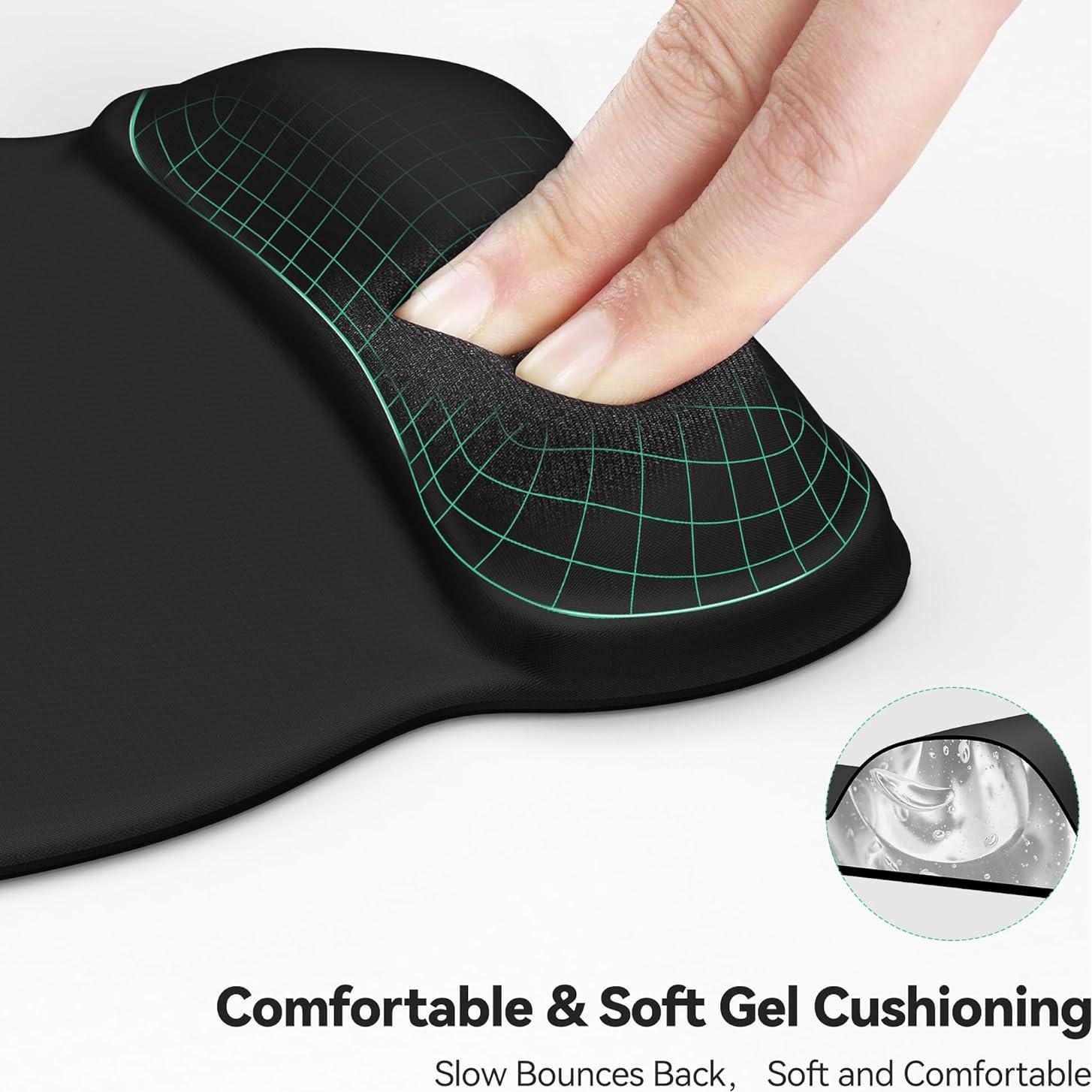 Almohadilla de Ratón Ergonómica TECKNET con Reposamuñecas