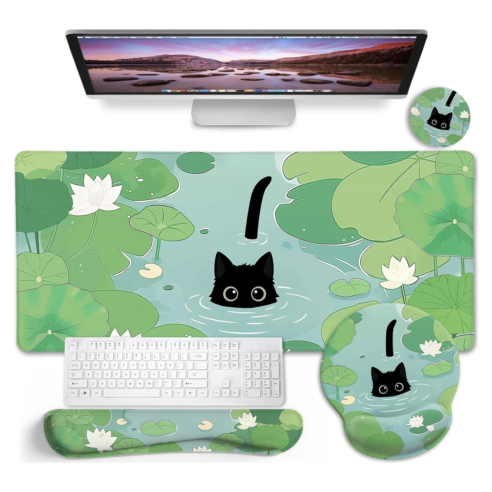 Alfombrilla de Ratón Blusabaca Grande con Reposamuñecas