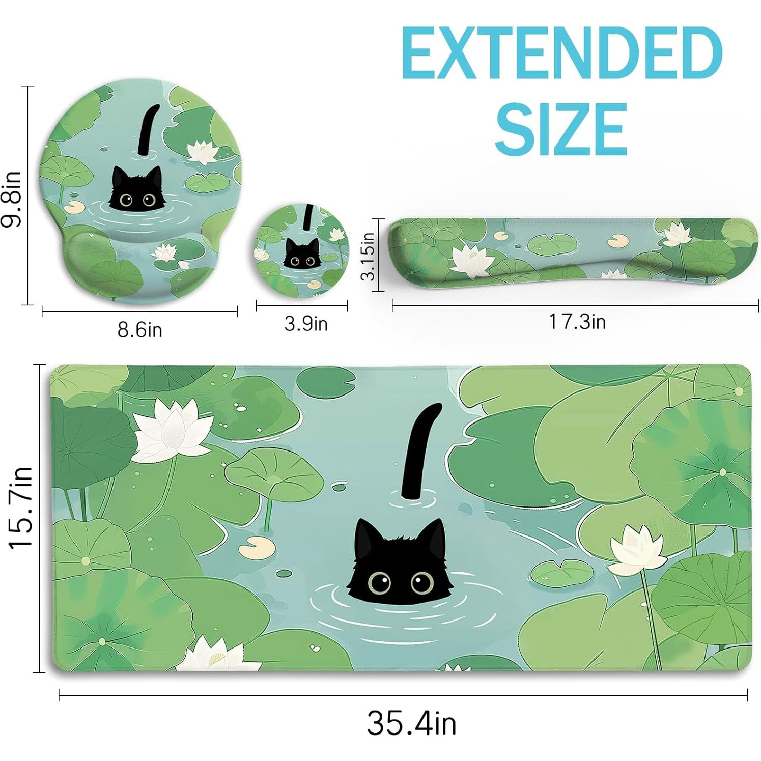 Alfombrilla de Ratón Blusabaca Grande con Reposamuñecas