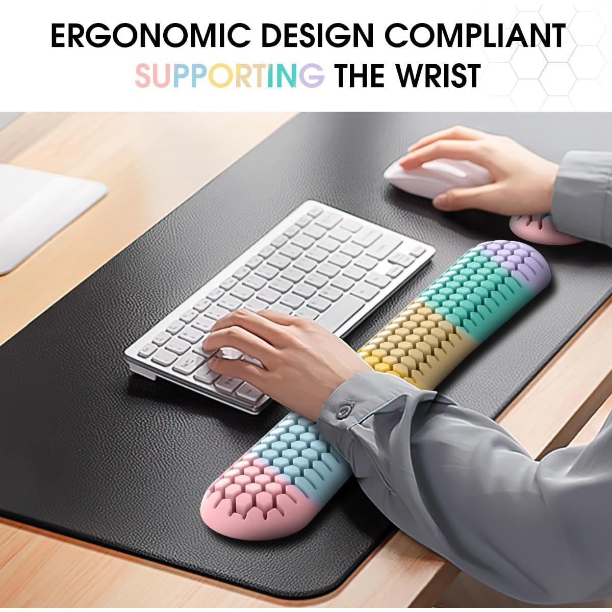 Juego de Reposamuñecas Ergonómico HEWYIOS Multicolor
