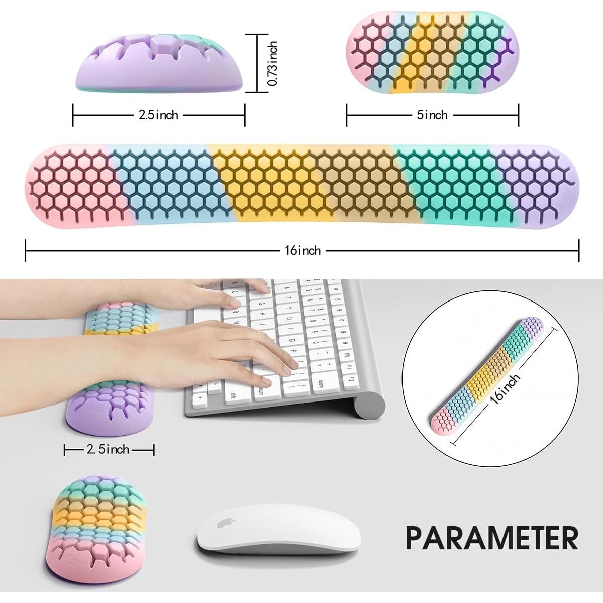 Juego de Reposamuñecas Ergonómico HEWYIOS Multicolor