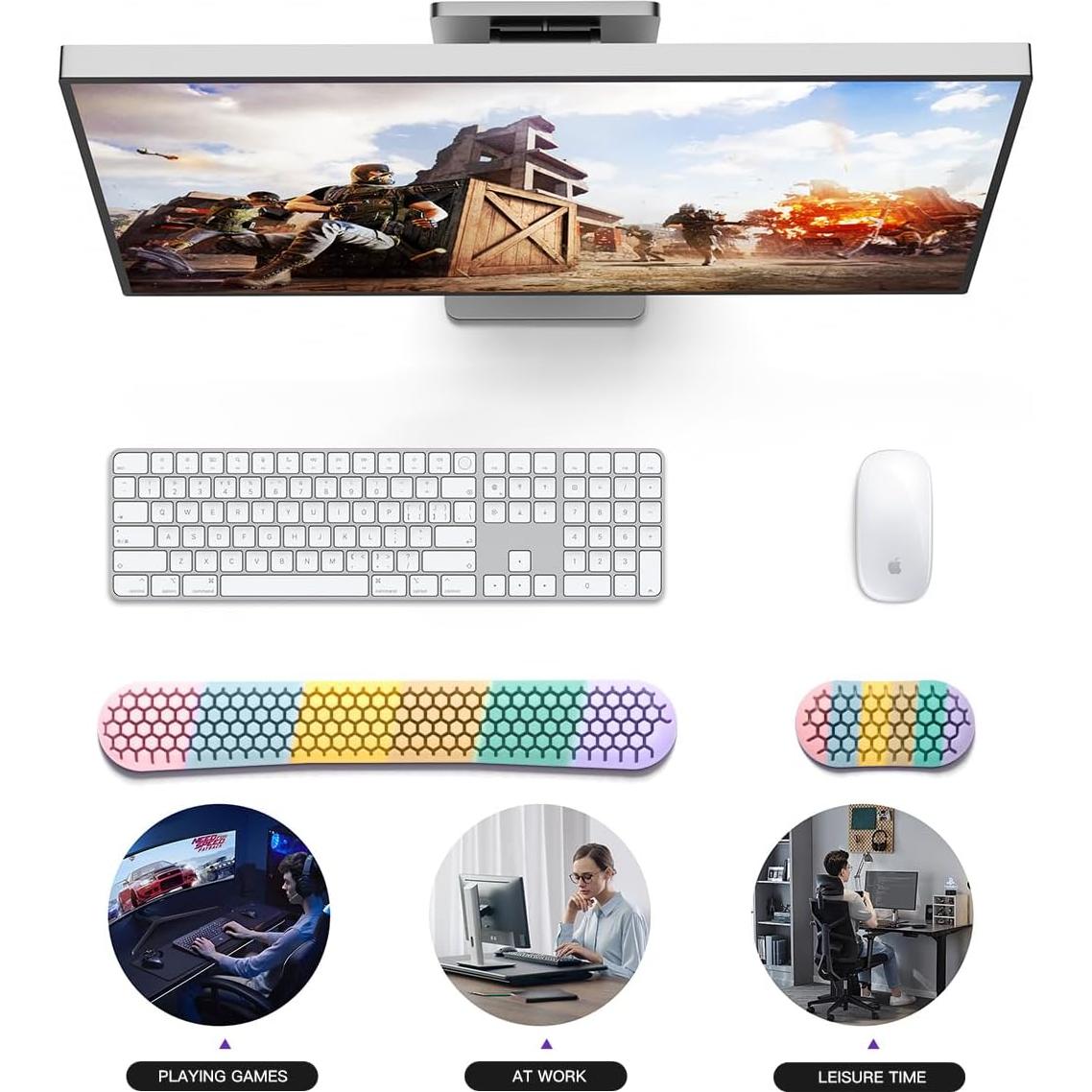 Juego de Reposamuñecas Ergonómico HEWYIOS Multicolor