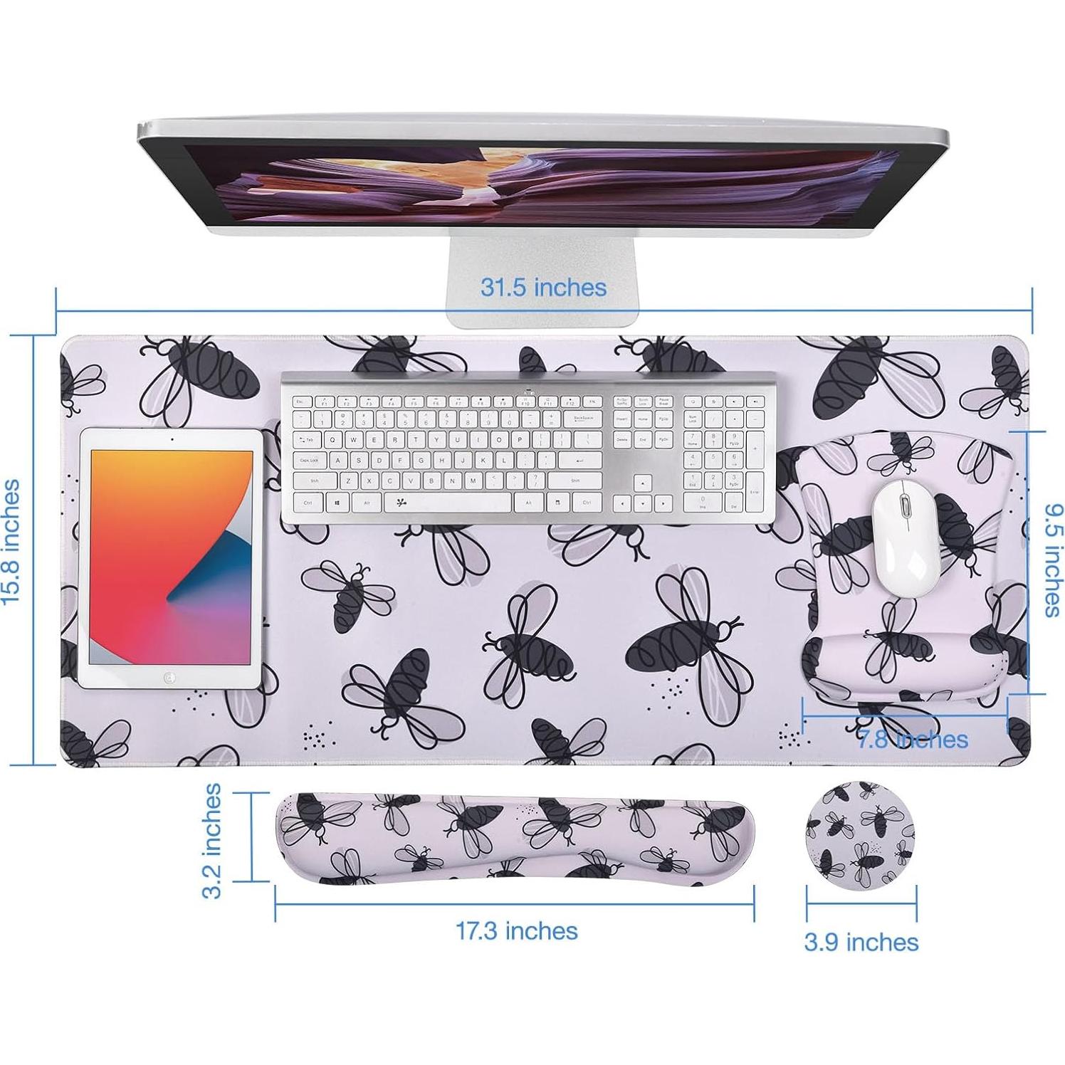 MEGREZ Set Ergonómico 4-en-1 para Muñeca, Negro