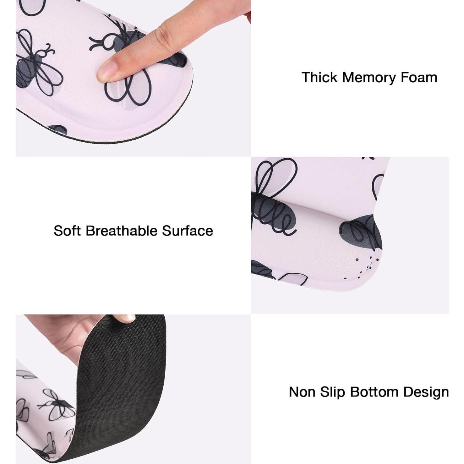 MEGREZ Set Ergonómico 4-en-1 para Muñeca, Negro