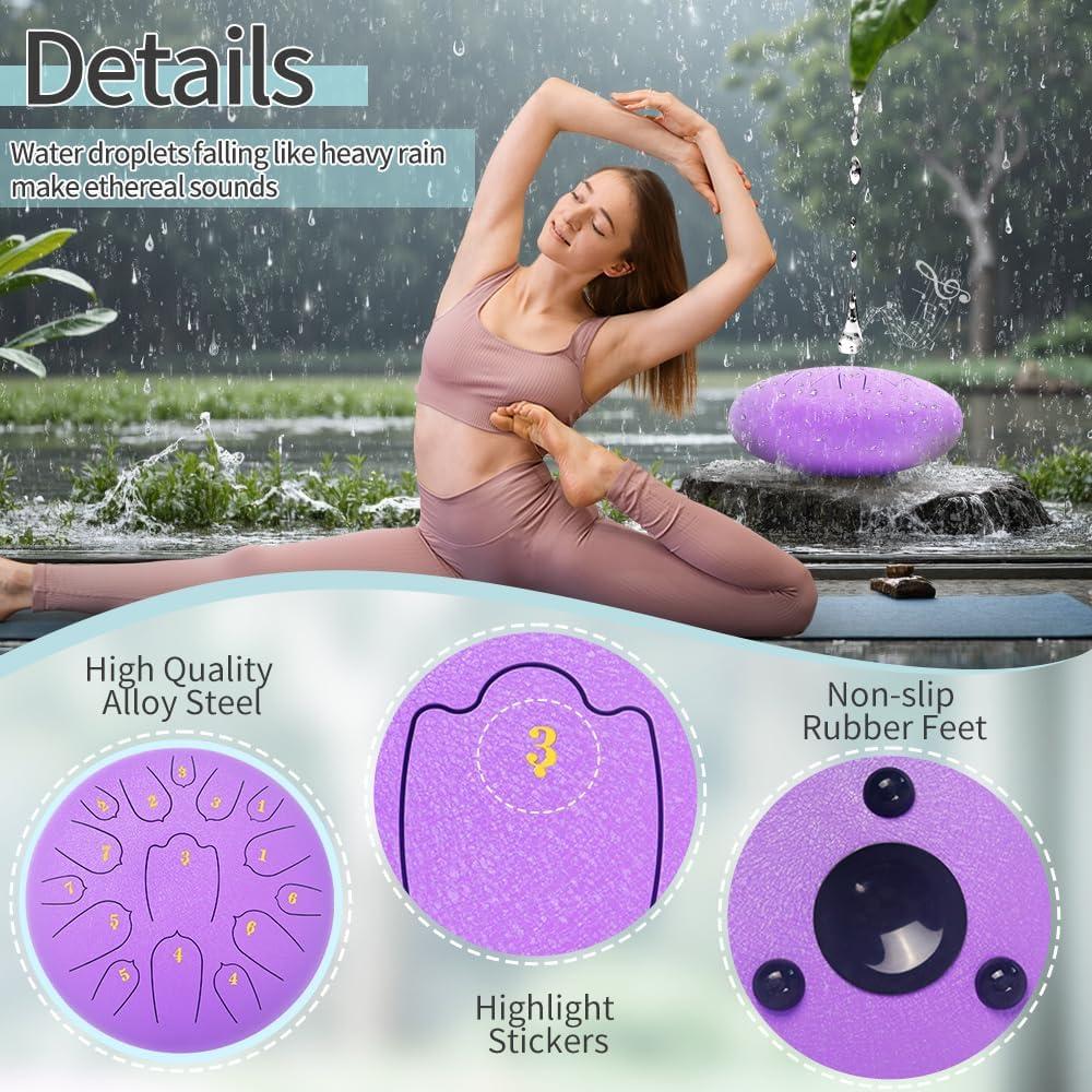 Tambor de Lengua de Acero 30 cm Yasisid 15 Notas Re Mayor