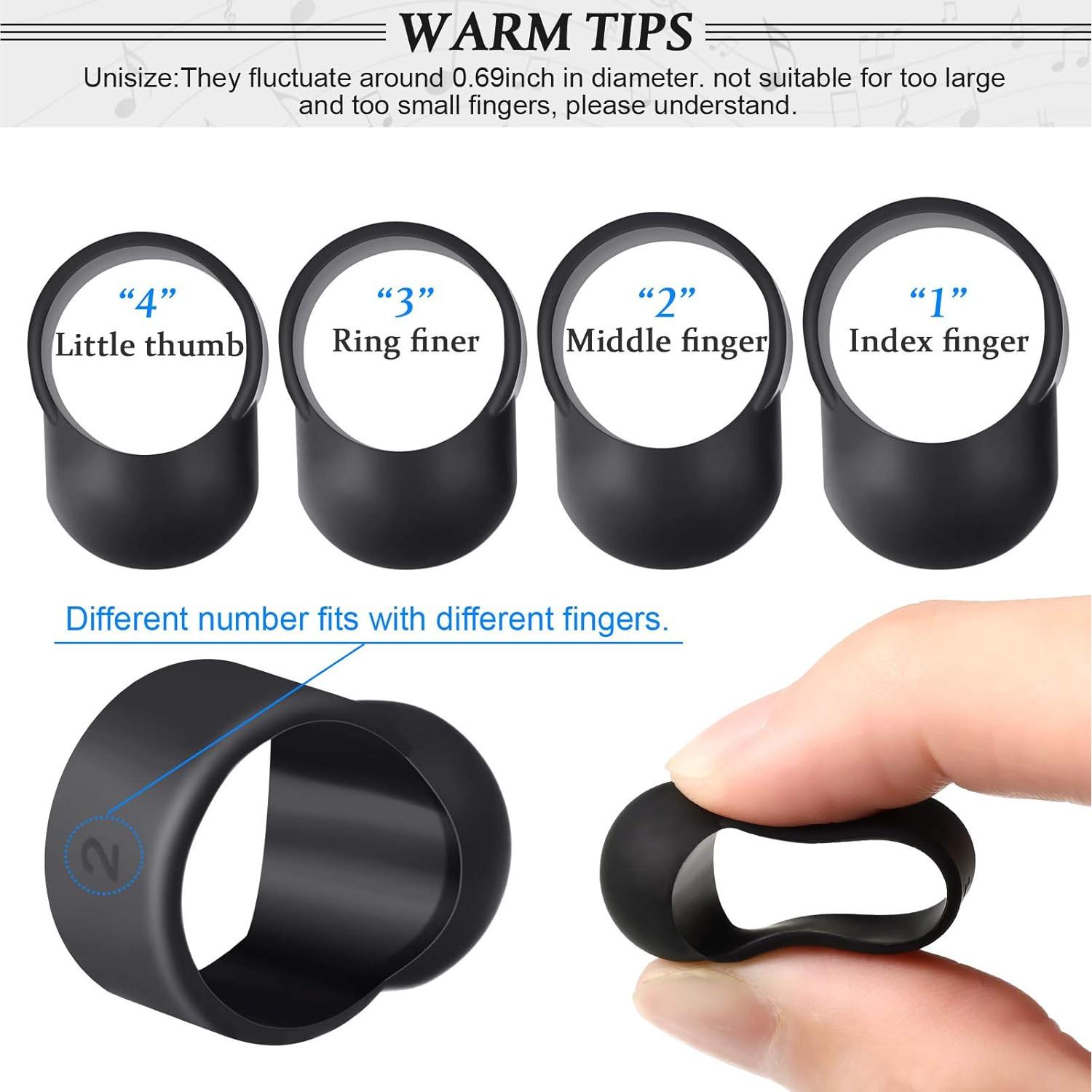 8 Piezas Mangas de Dedo y Soportes para Baquetas eBoot