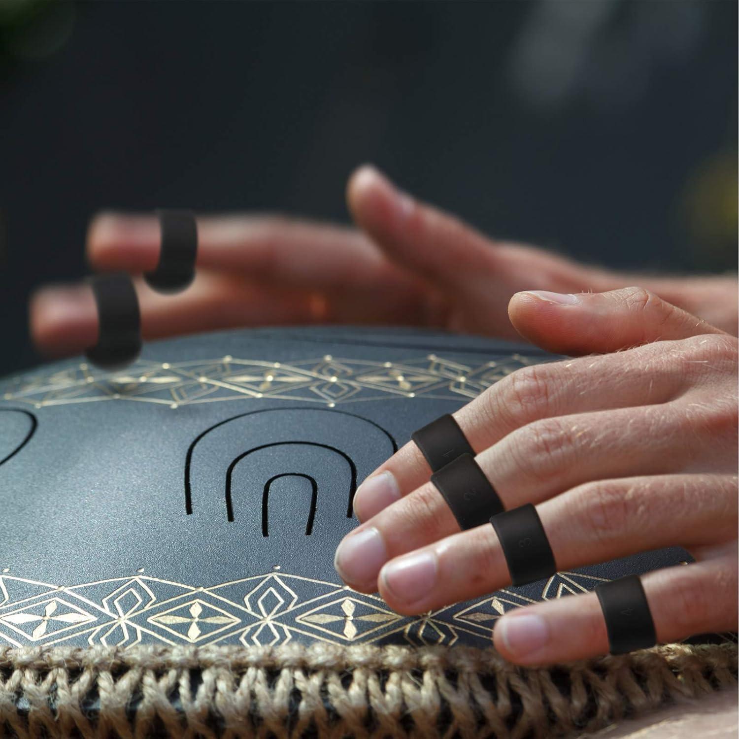 8 Piezas Mangas de Dedo y Soportes para Baquetas eBoot