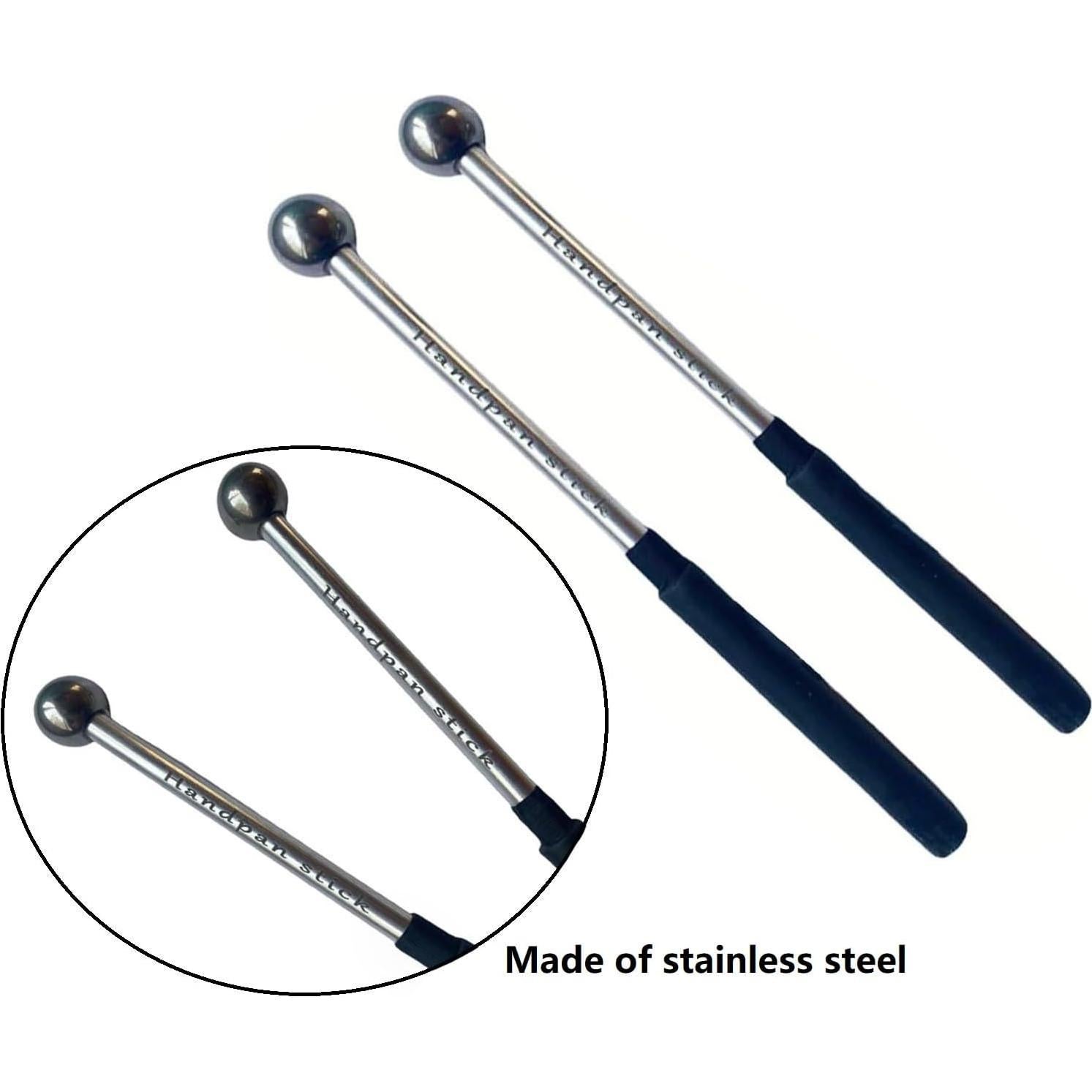3 Pares de Mallets de Tambor de Acero con Bolsa de Almacenamiento
