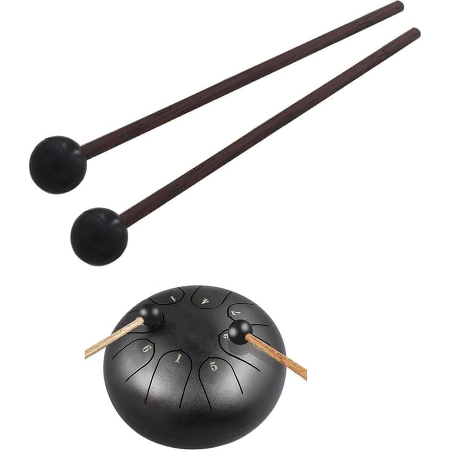 3 Pares de Mallets de Tambor de Acero con Bolsa de Almacenamiento