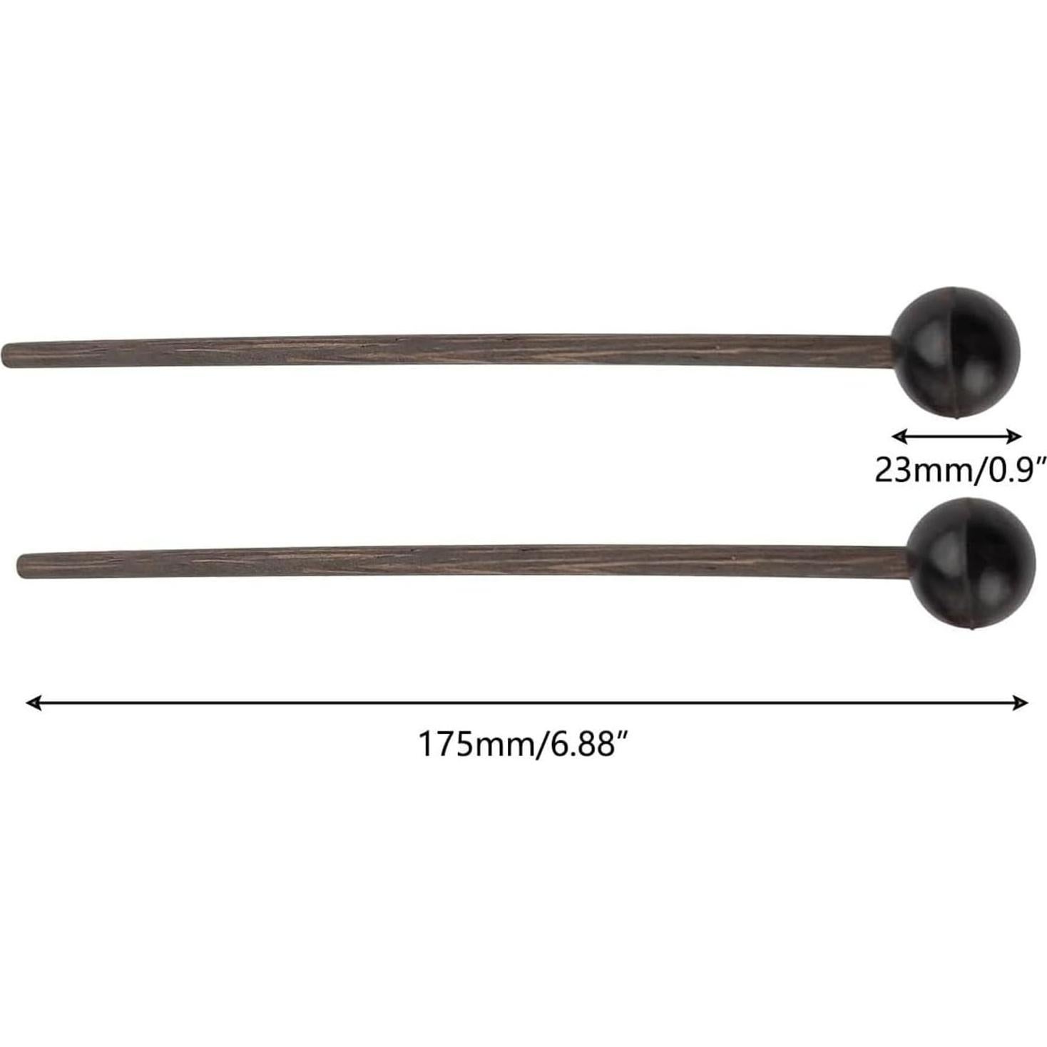 3 Pares de Mallets de Tambor de Acero con Bolsa de Almacenamiento