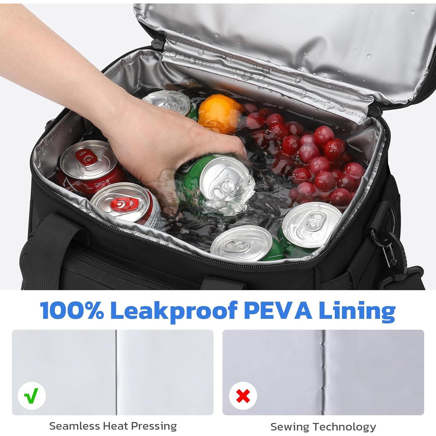 Bolsa de Almuerzo Aislada Maelstrom 20L Negra Doble Capa