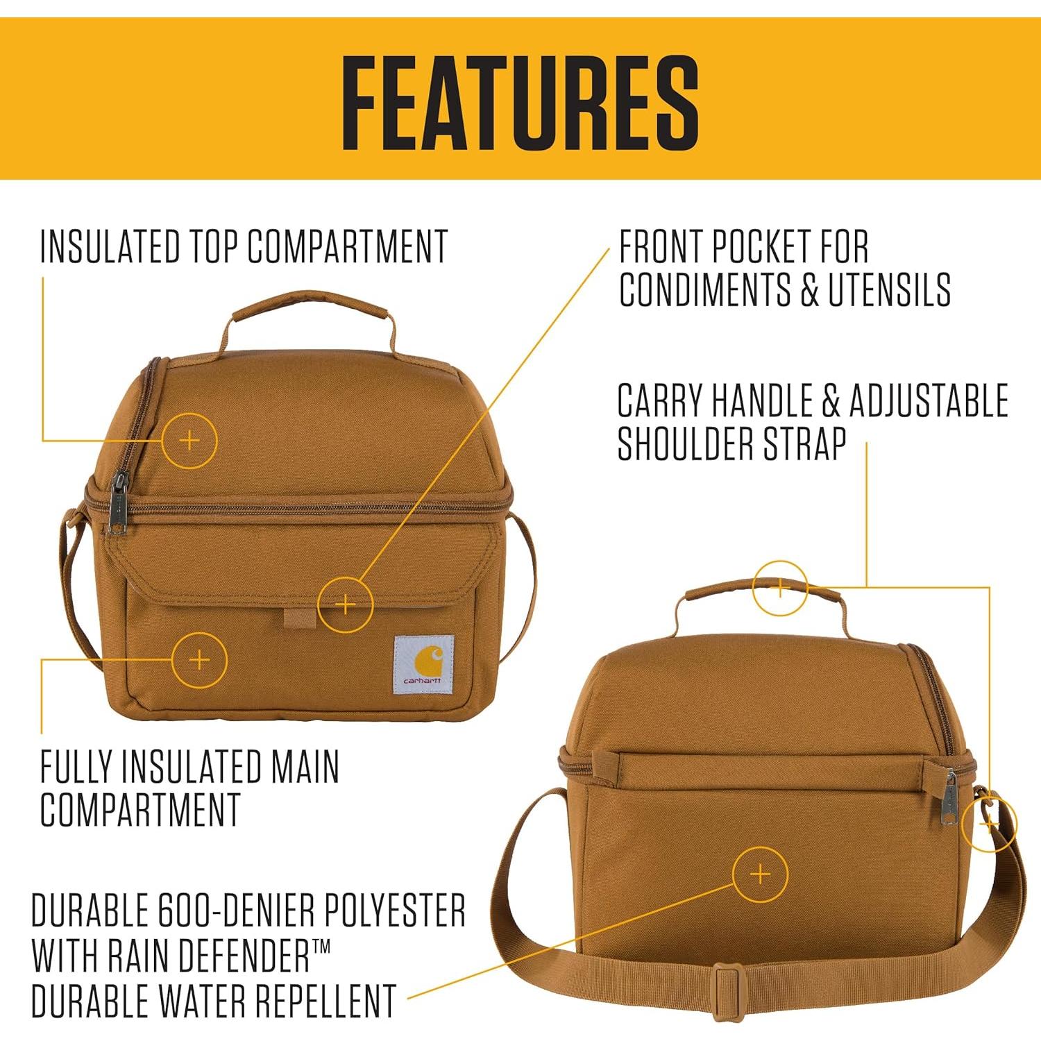 Bolsa de Almuerzo Aislada Carhartt 12 Latas Marrón 8L