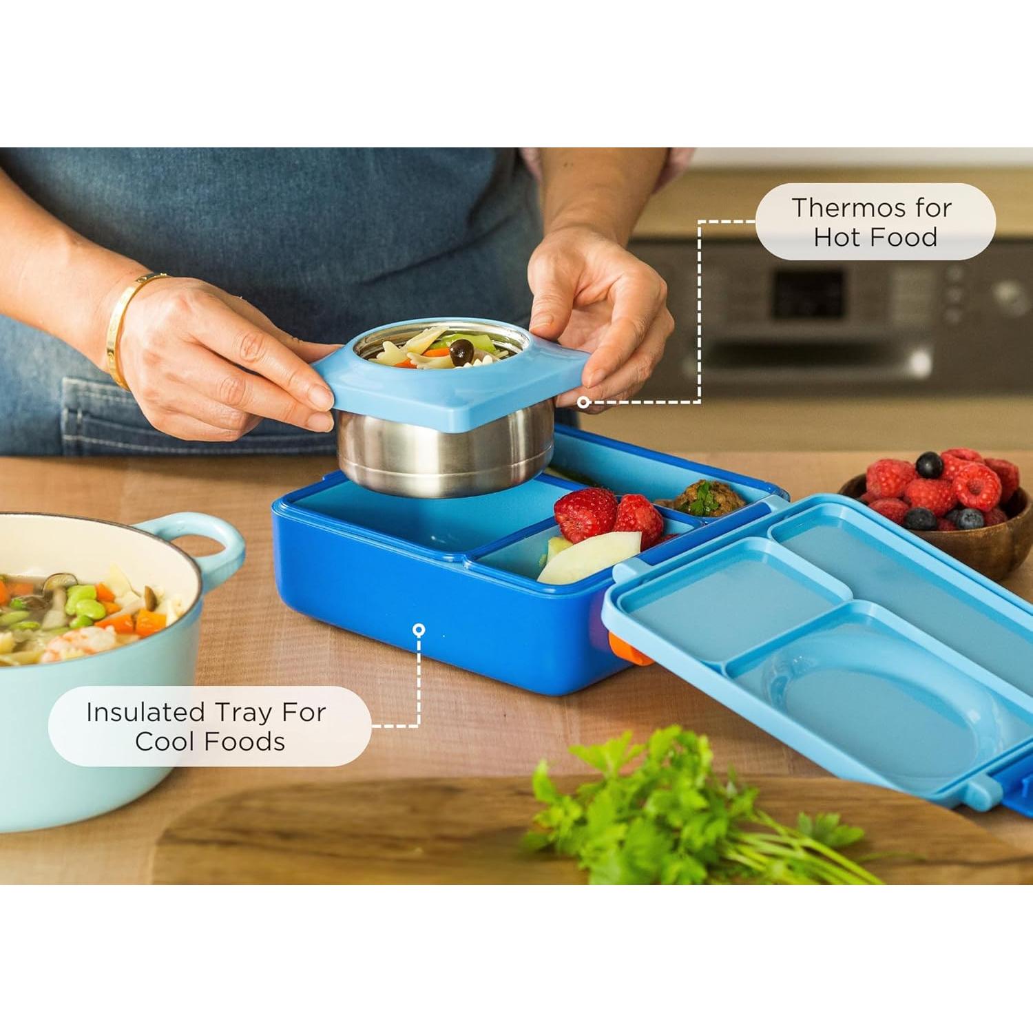 Omie OmieBox Bento Box Niños 3 Compartimentos Cielo Azul