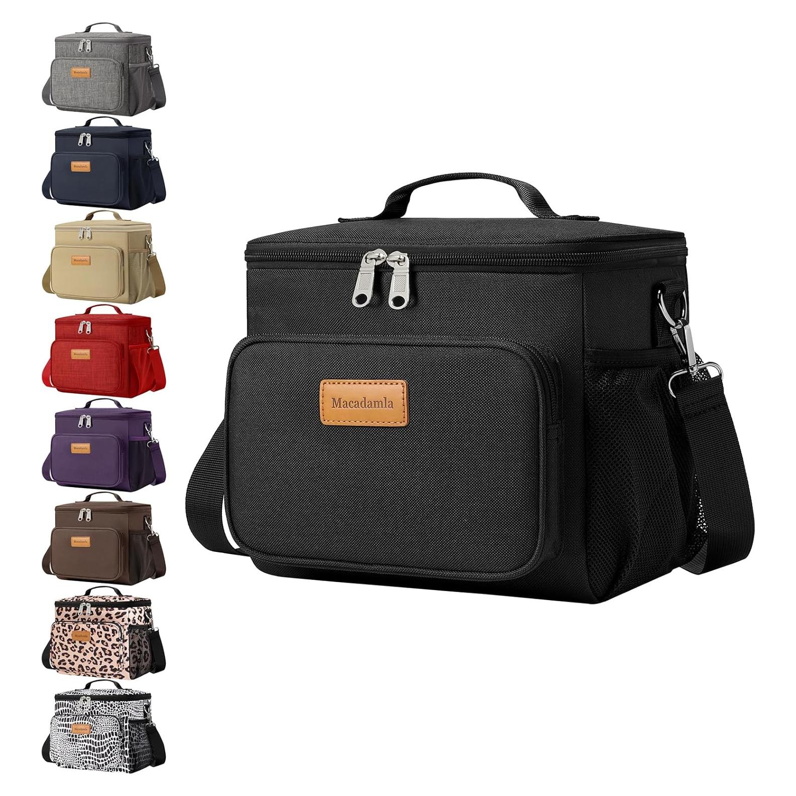 Bolsa de Almuerzo Reutilizable Macadamla Weinas Negra 11.8L