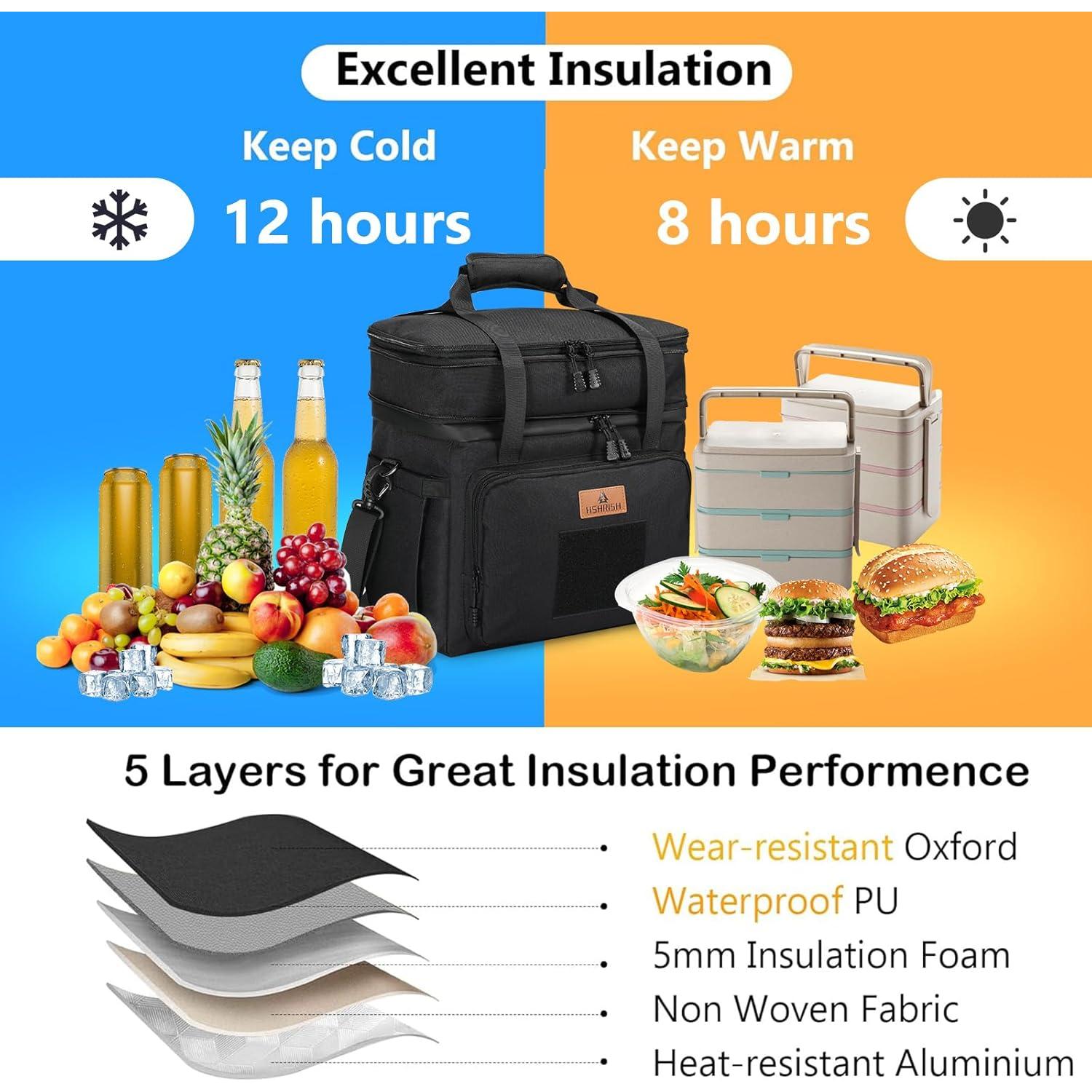 Caja de Almuerzo Táctica HSHRISH 15L Impermeable Negra