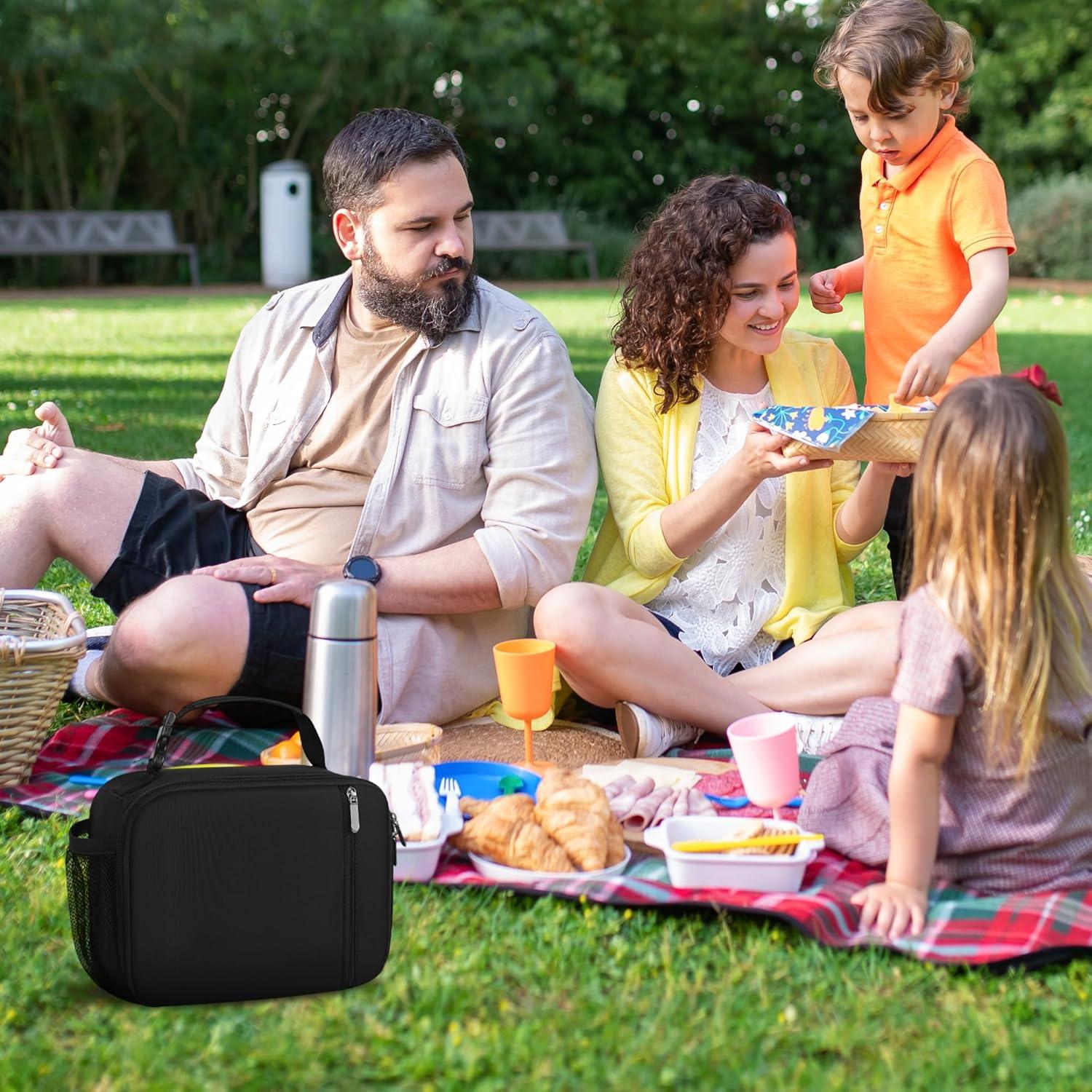 Bolsa de Almuerzo Aislada esouler para Niños - Negro 5.2L