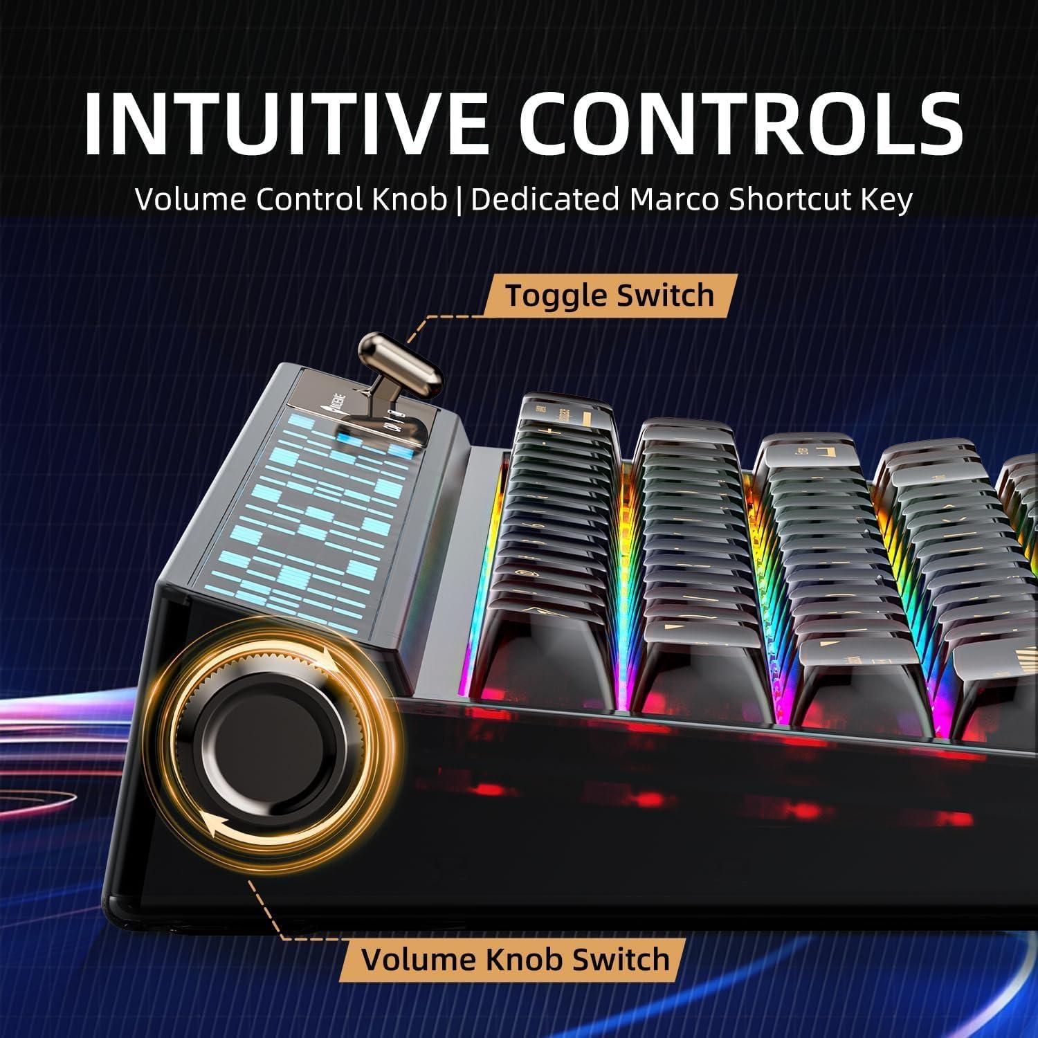 Teclado Mecánico Inalámbrico Machenike KT68 Pro RGB 68 Teclas