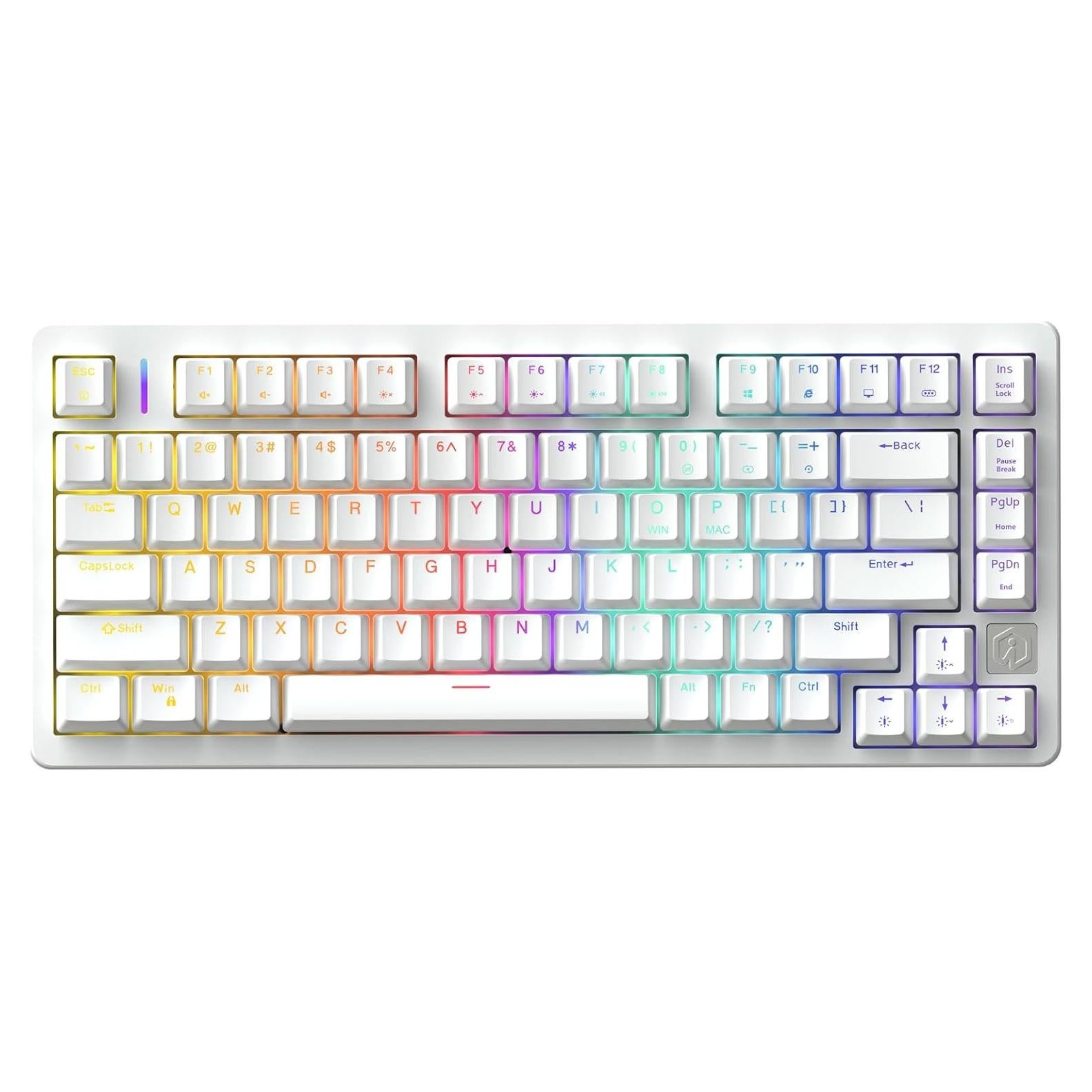 Teclado Mecánico IROK ND75 TKL 75% RGB Programable Blanco
