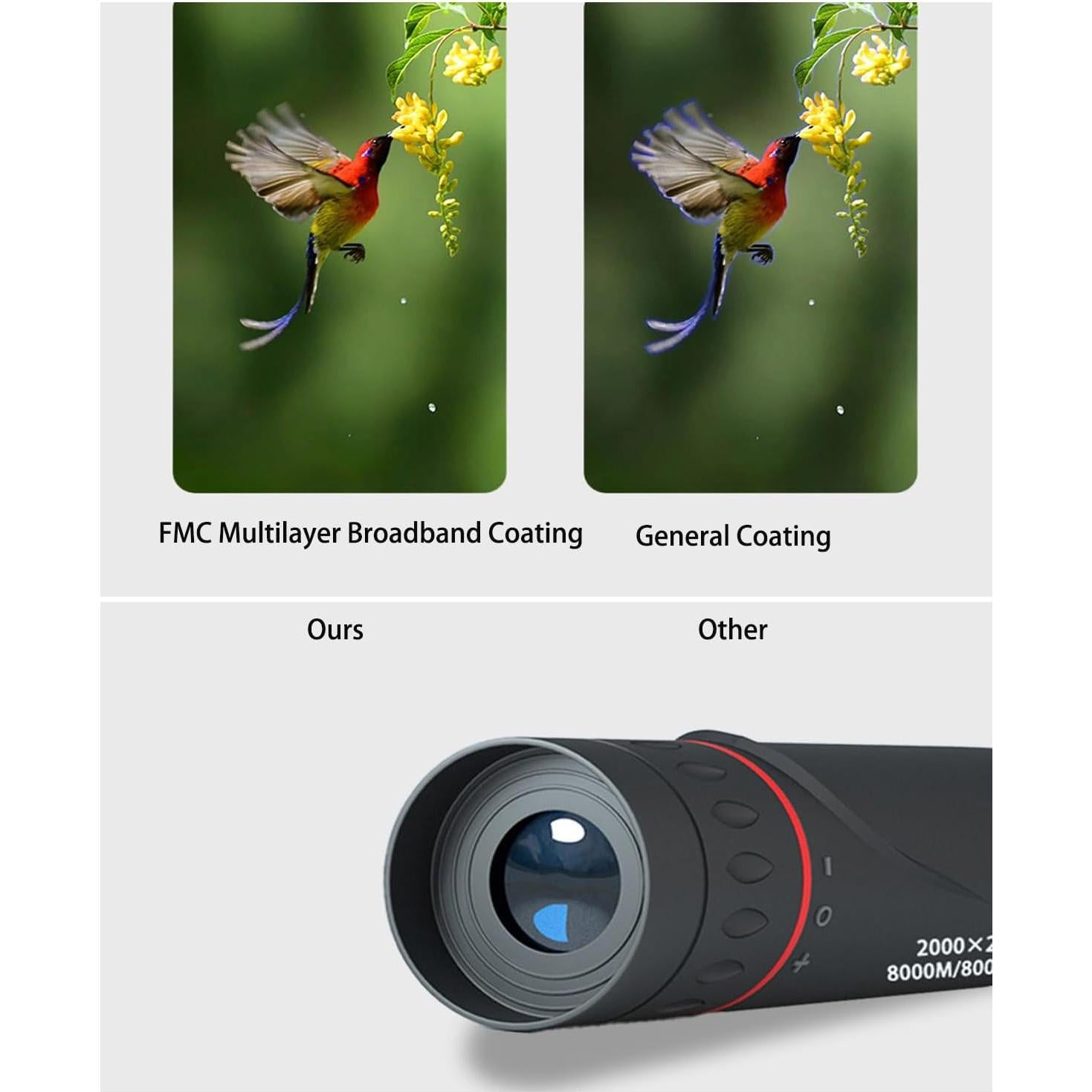 Mini Telescopio Monocular WenTigDY 2000x24mm Impermeable