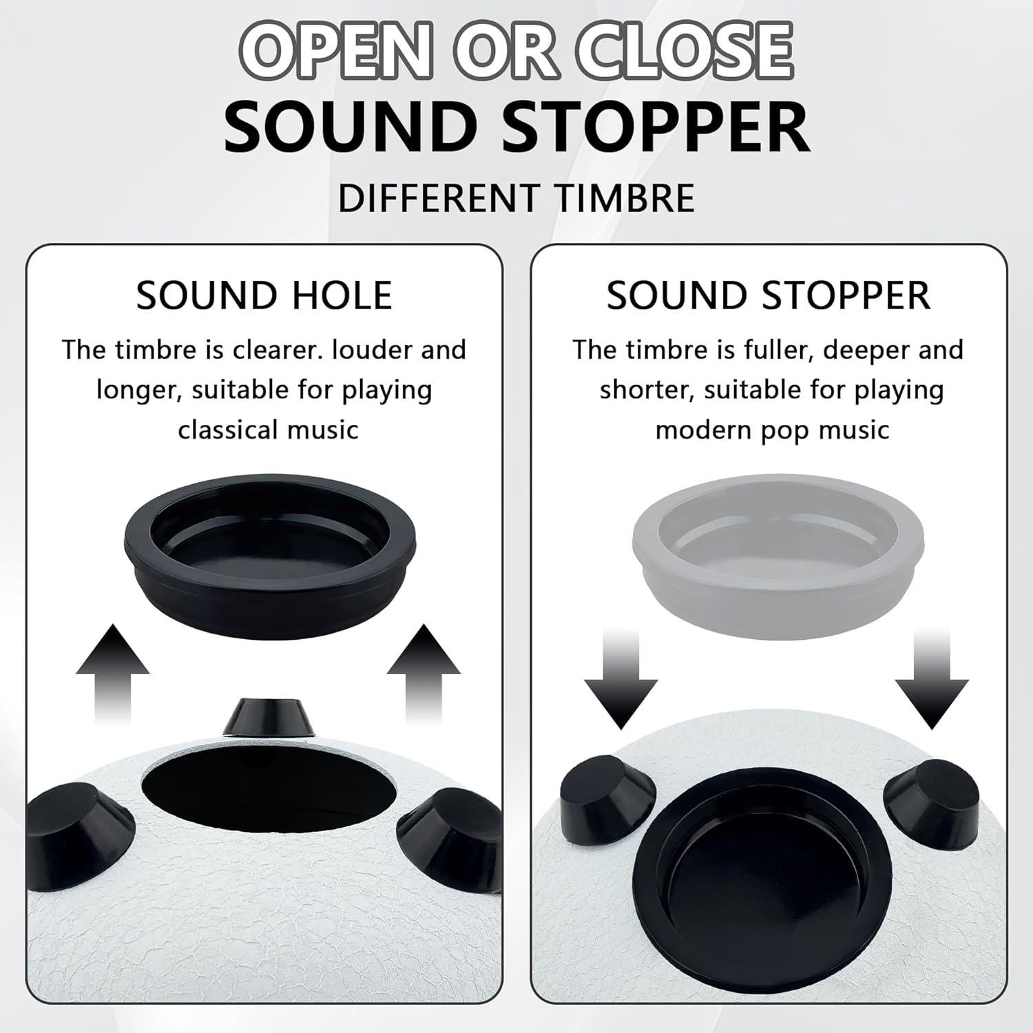 Tambor de Lluvia Oun Nana 15 cm 11 Notas Blanco con Accesorios