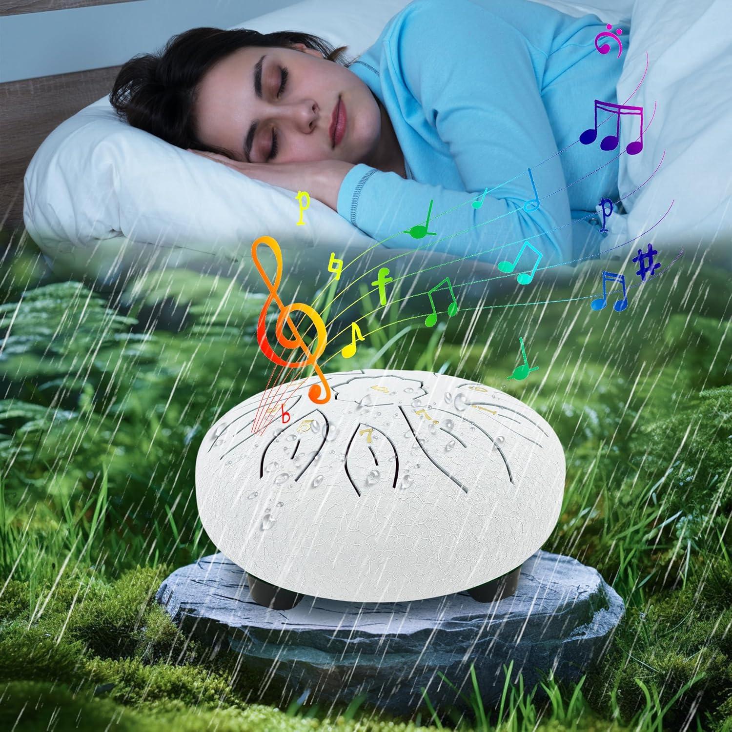 Tambor de Lluvia Oun Nana 15 cm 11 Notas Blanco con Accesorios