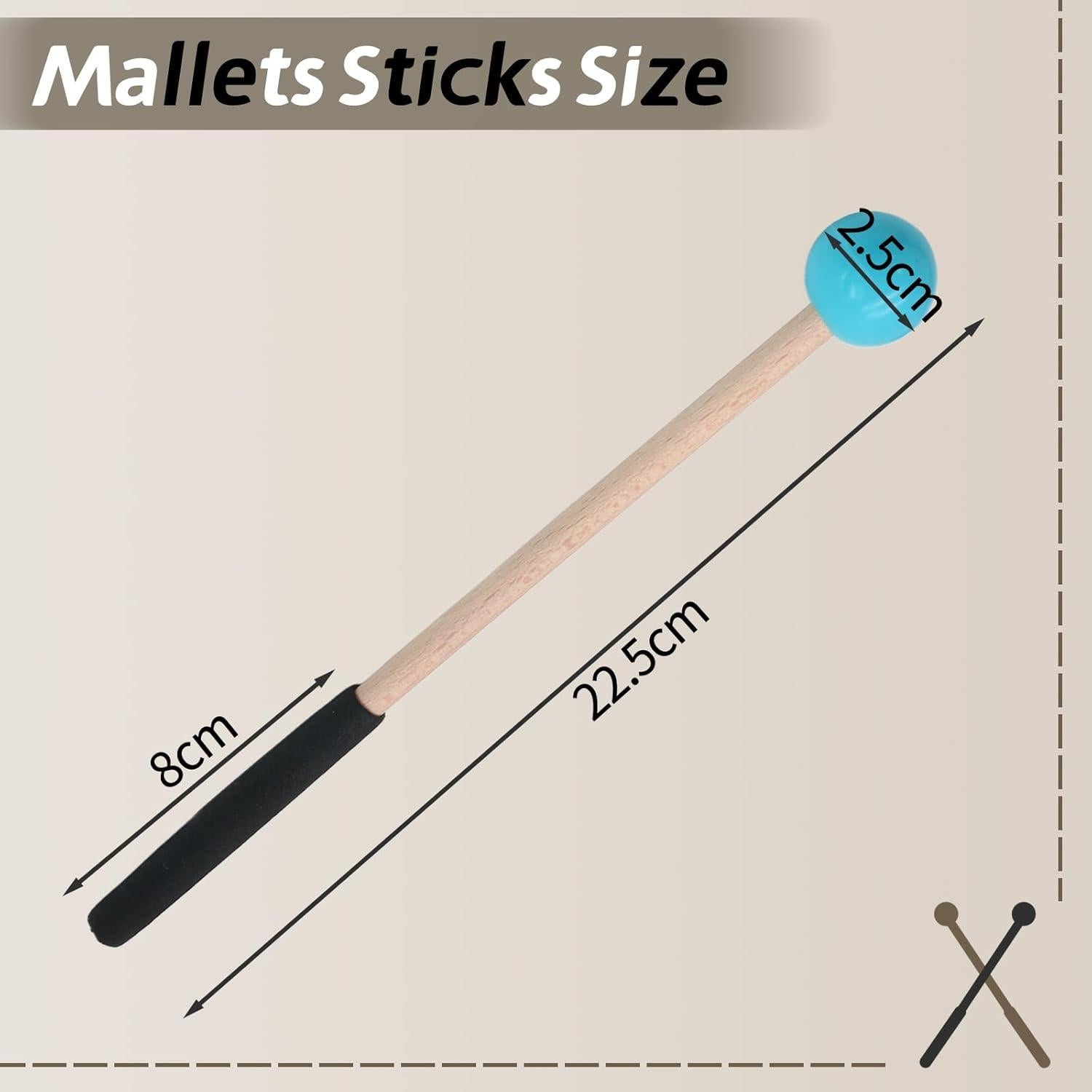 Mallets de Glockenspiel Biaungdo 2 Piezas Azul 22.5 cm