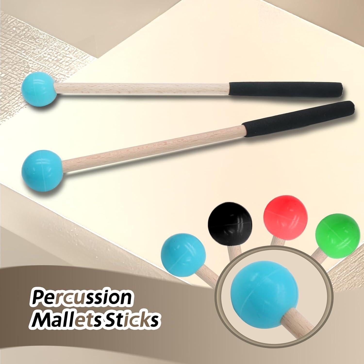 Mallets de Glockenspiel Biaungdo 2 Piezas Azul 22.5 cm