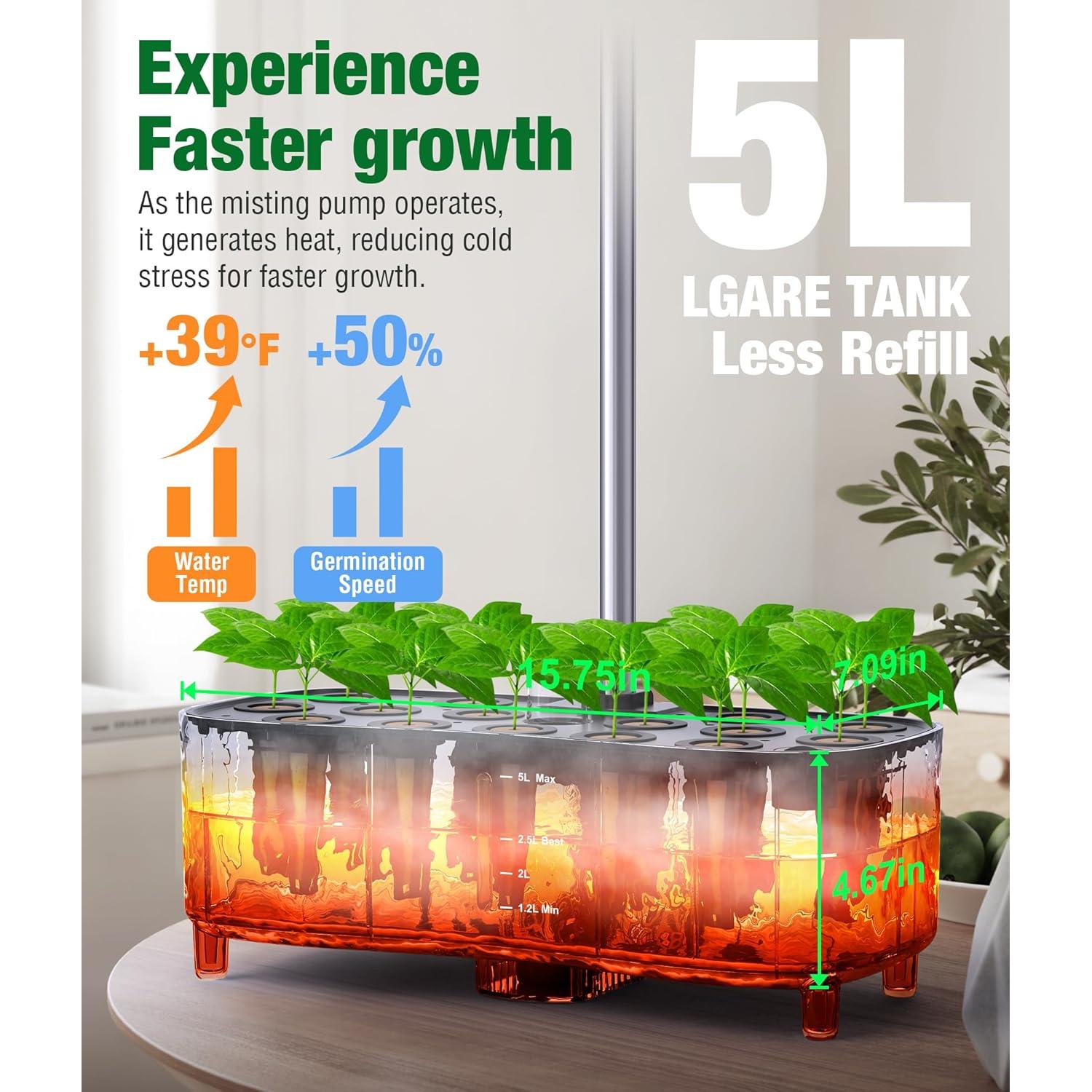 Sistema Hidropónico Okayice SH202 15 Pods Jardín Interior