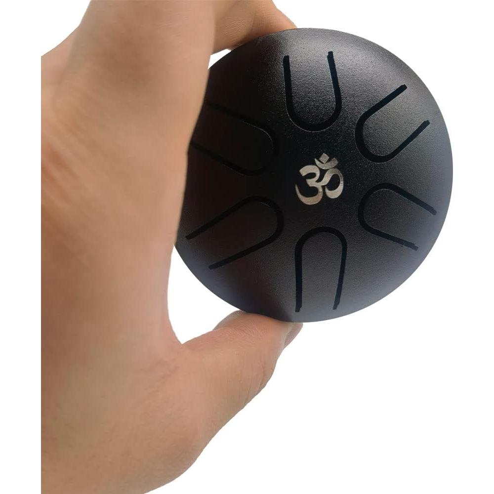 Tambor de Lengua de Acero Yahpetes 9.5 cm 6 Notas C Negro