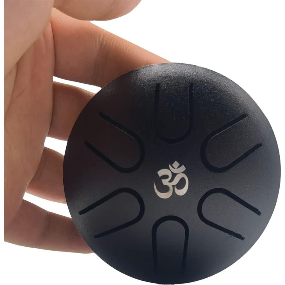 Tambor de Lengua de Acero Yahpetes 9.5 cm 6 Notas C Negro