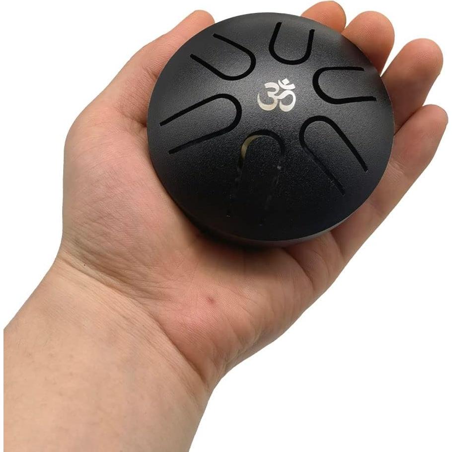 Tambor de Lengua de Acero Yahpetes 9.5 cm 6 Notas C Negro