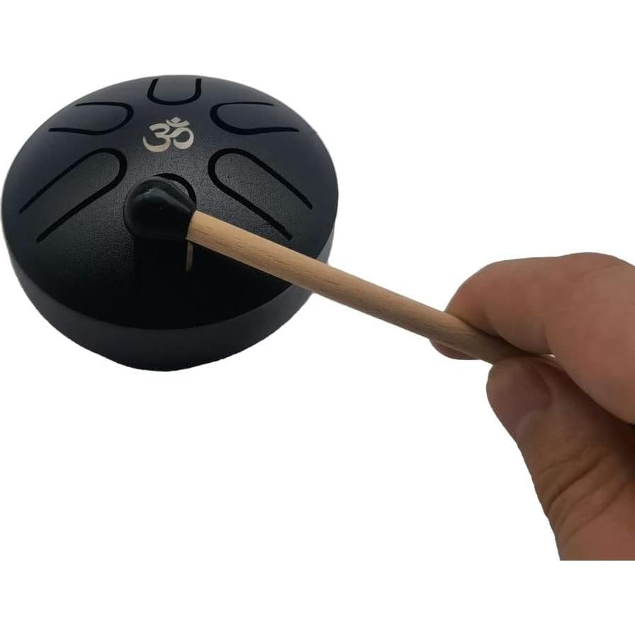 Tambor de Lengua de Acero Yahpetes 9.5 cm 6 Notas C Negro