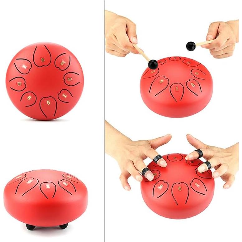 Tambor de Lluvia Hsyok 15 cm 8 Notas para Jardín Rojo