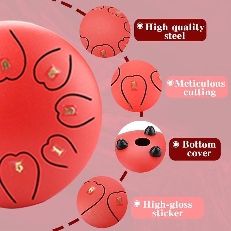 Tambor de Lluvia Hsyok 15 cm 8 Notas para Jardín Rojo