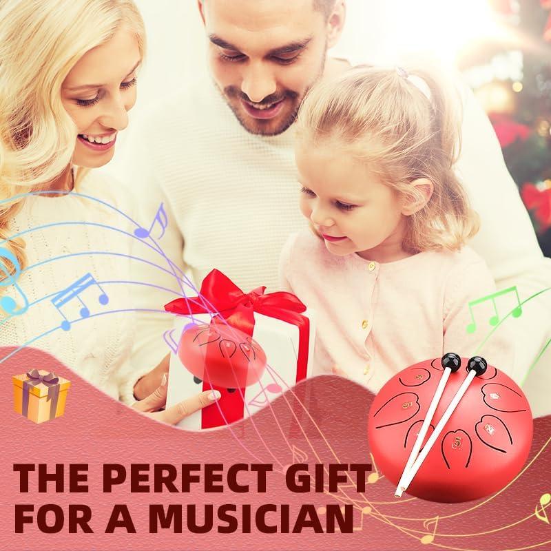 Tambor de Lluvia Hsyok 15 cm 8 Notas para Jardín Rojo