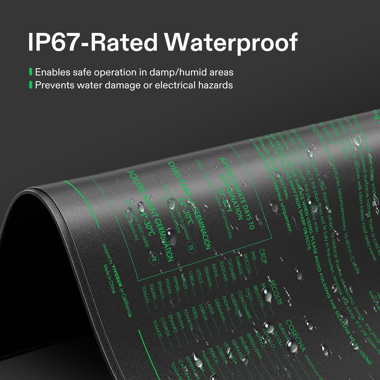 Alfombrilla Térmica VIVOSUN 51x53 cm para Germinación