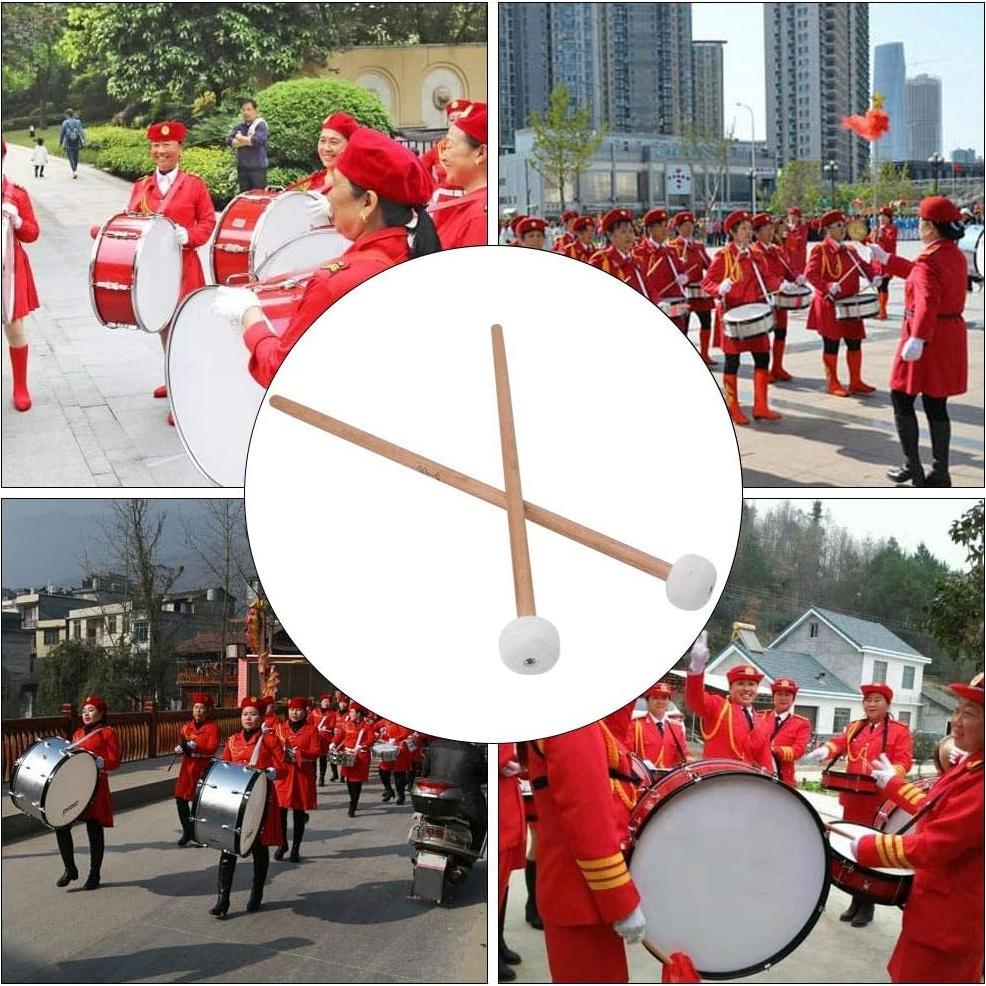 Martillo de Tímpano Batería Vbestlife 2 Pcs Cabeza de Fieltro