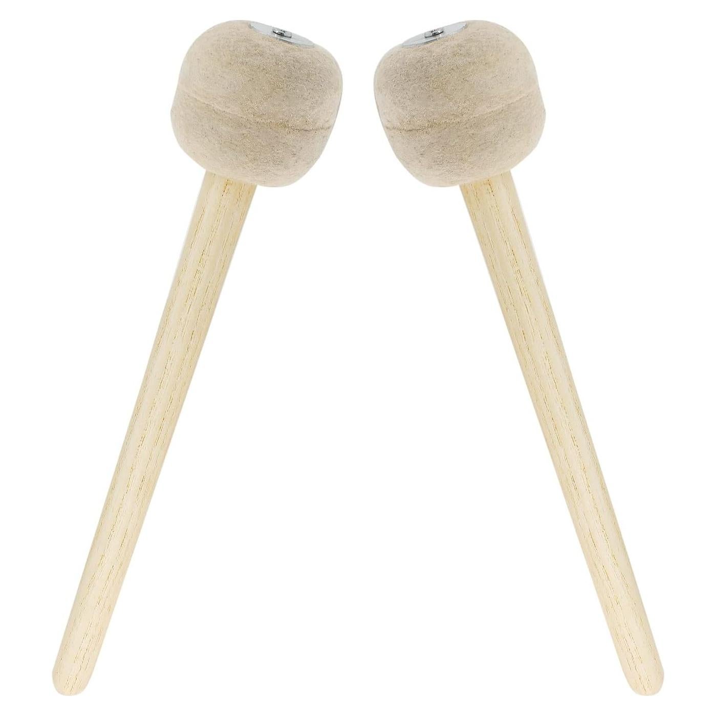 Biaungdo 2 Mallets de Tambor Fieltro 33 cm Beige