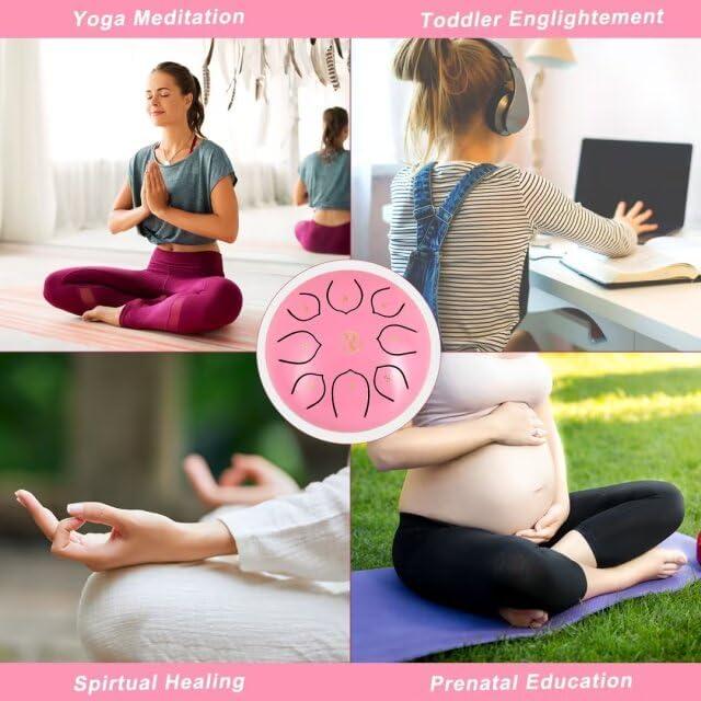 Tambor de Lengua de Acero RANMING 15 cm Rosa 8 Notas