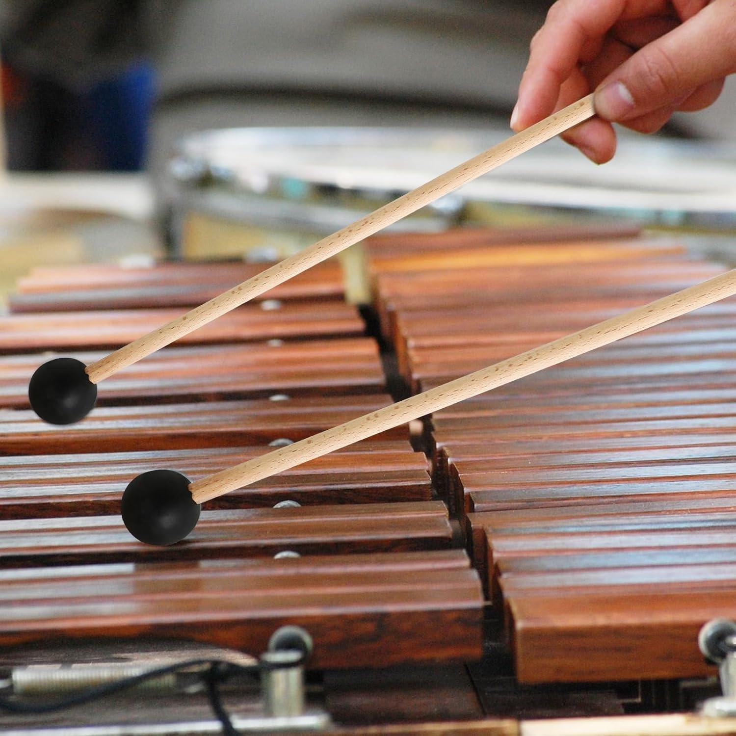 Mallets de Glockenspiel Biaungdo 2 Piezas 38 cm Goma