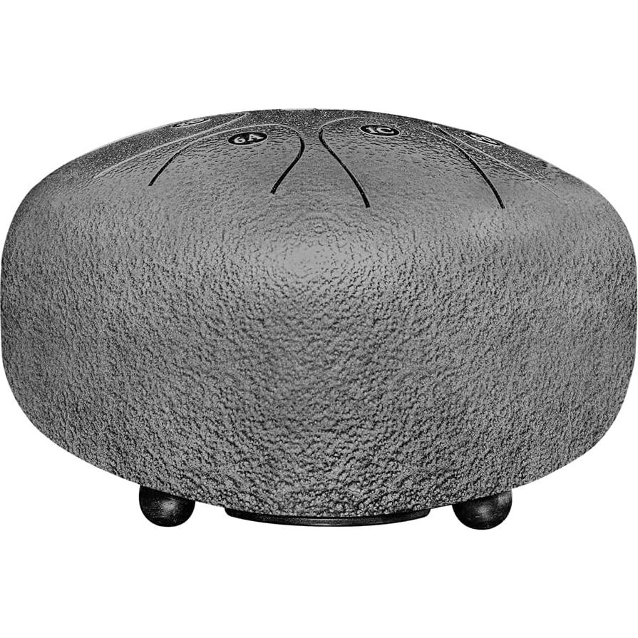 Tambor de Lengua de Acero MI&VI Ocean Rain 15 cm Plata Negro