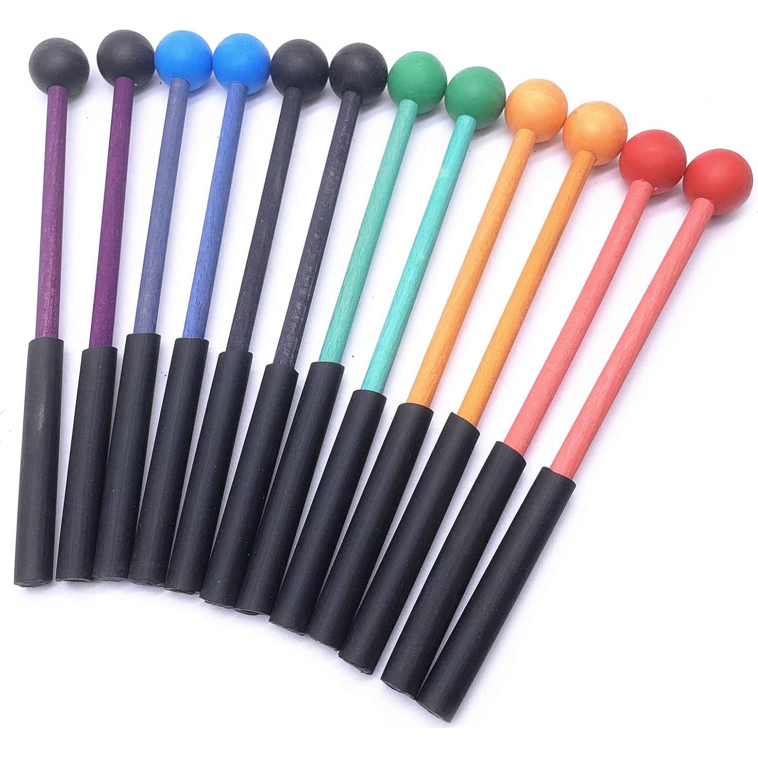 Par de Martillos de Percusión TUOREN 22,86 cm Goma Púrpura